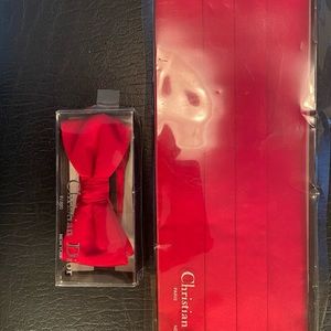 Christian Dior Mens Bow tie and cummerbund set. 100% Silk Made in Italy